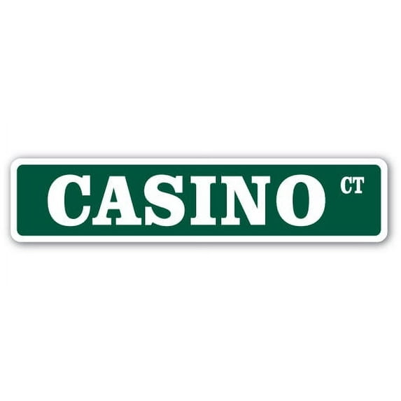 CASINO Street Sign slots poker blackjack 21 gamble | Indoor/Outdoor | 24" Wide