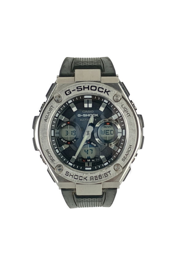 Pre-Owned CASIO Casio Watch Mid Size Series GST-W310-1AJF Silver Black Stainless Steel Resin...
