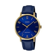 Casio Women's Leather Wristwatches, Gold-Tone, Blue