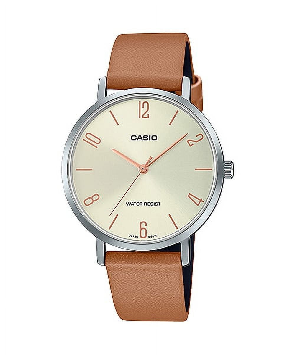 CASIO GENERAL LTP-VT01L-5B BROWN LEATHER BAND WOMEN WATCH