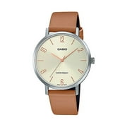 Casio Women s Beige Dial Brown Leather Strap Watch - Casio LTP VT01L 5BUDF