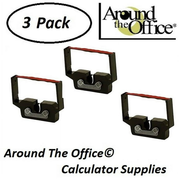 CASIO Model R-101 Compatible CAlculator RC-601 Black & Red Ribbon Cartridge by Around The Office