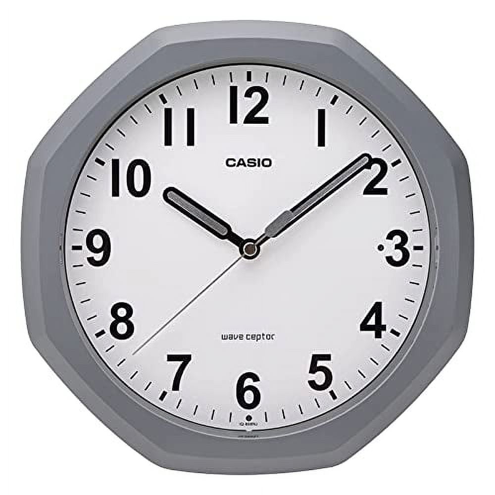 CASIO Wall clock Radio wave Gray Analog Automatic lighting Night second hand stop IQ888NJ8JF