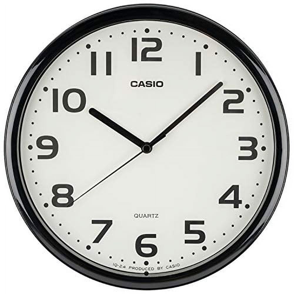 CASIO Wall clock black Diameter 25cm analog MQ24 design IQ241JF