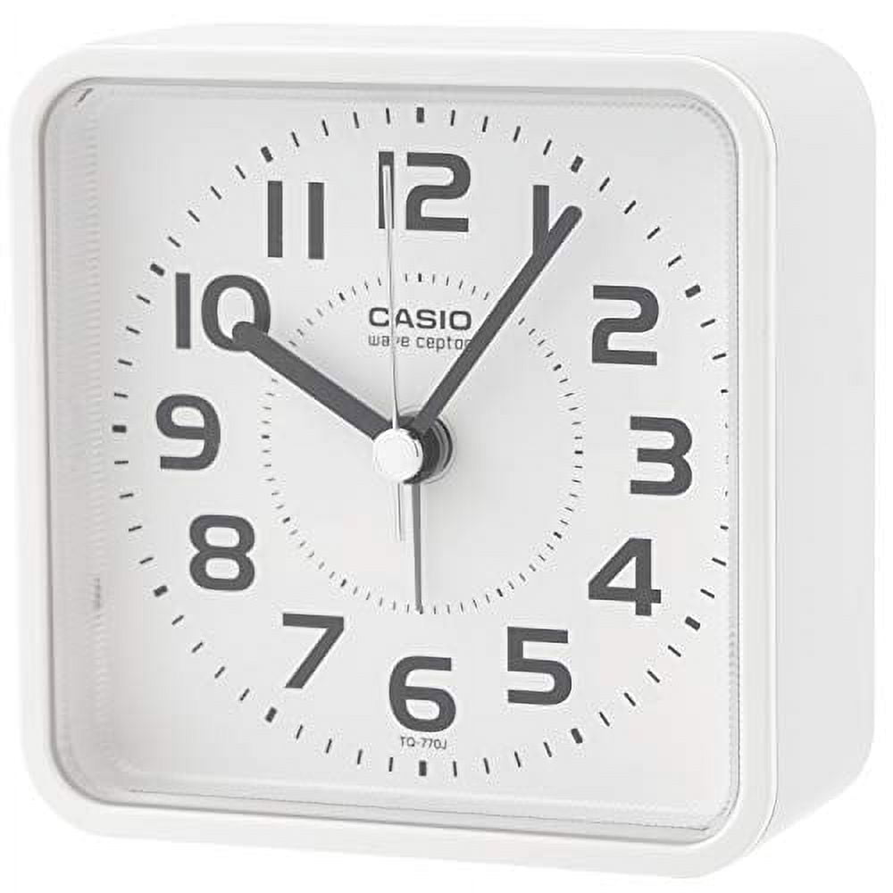 CASIO alarm clock with radio wave white analog light TQ770J7JF Height