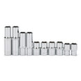 thumbnail image 1 of CASOMAN 10 Piece Impact Socket Set, 1/4" & 3/8" Drive, Deep & Shallow, 10mm, Metric, Mirror Chrome Finish, 1 of 6