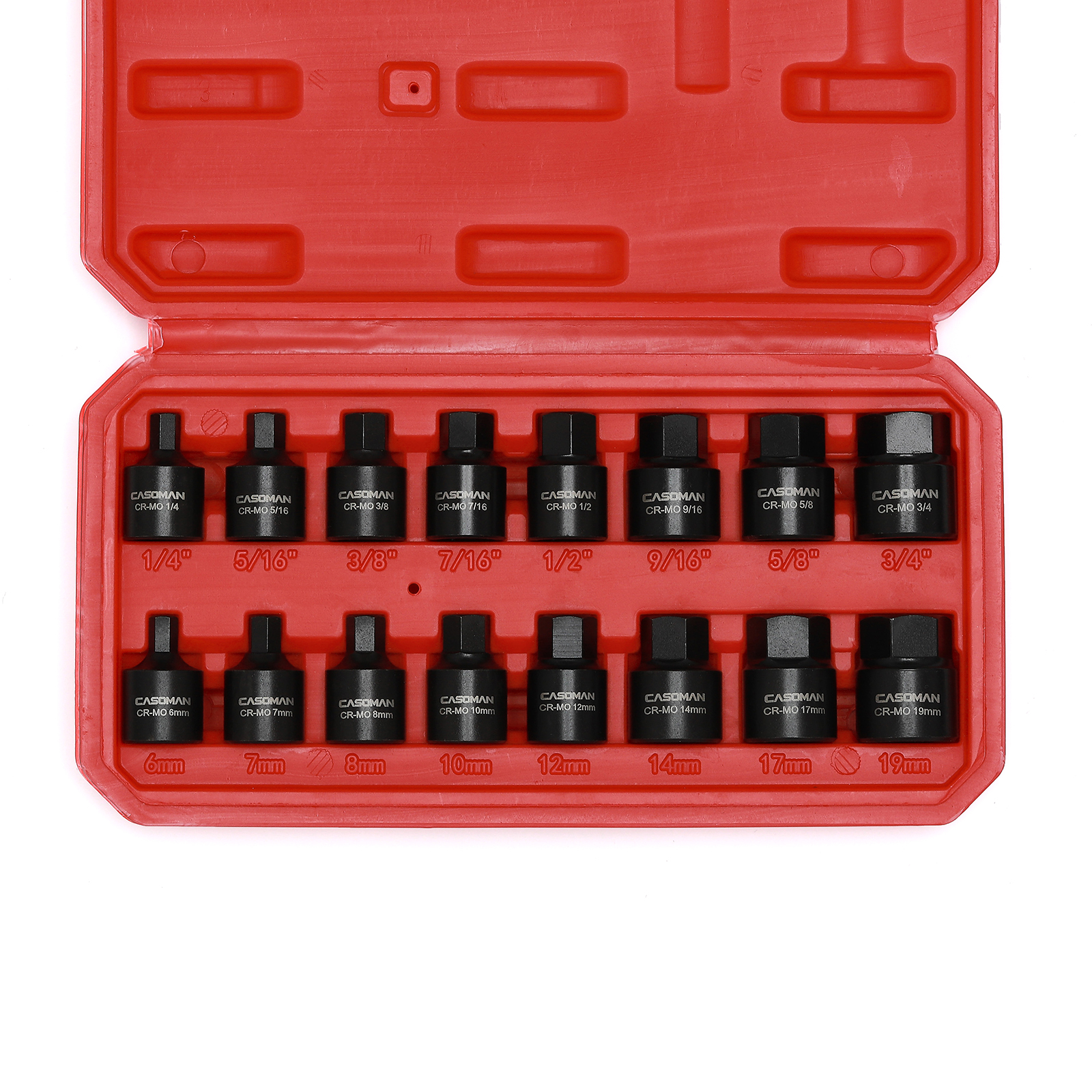 Crescent Assorted Sizes X 3/8 In. Drive SAE 6 Point Hex Bit Socket Set 7 Pc