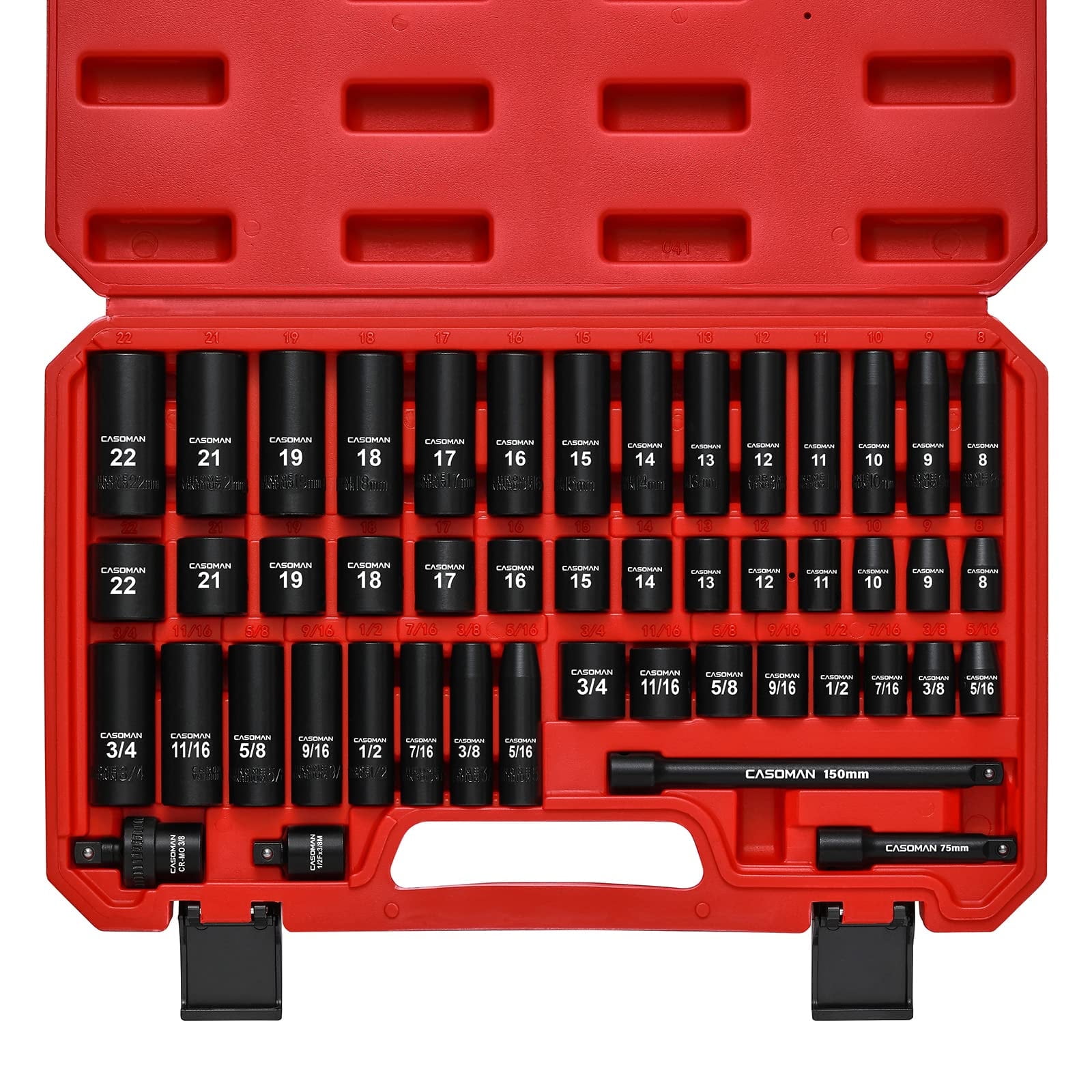 5/16 in., 3/8 in., 7/16 in, 1/2 in., 9/16 in. 5/8 in., 11/16 in. 3/4 in. 48 in 1 Universal Socket Torque Wrench 5/16 in., 3/8 in., 7/16 in, 1/2 in., 9/16 in. 5/8 in., 11/16 in. 3/4 in. 48 in 1 Universal Socket Torque Wrench