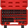 thumbnail image 1 of CASOMAN 3/8" Drive Impact Socket Set, 49 Piece Standard SAE and Metric Sizes (5/16-Inch to 3/4-Inch and 8-22 mm), 6 Point, Cr-V Steel Socket Set, 1 of 9
