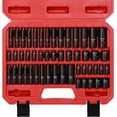 thumbnail image 1 of CASOMAN 1/4 Inch Drive Master Impact Socket Set, 50-Piece, 6-Point, SAE/Metric, 5/32 Inch - 9/16 Inch, 4mm - 15mm, Standard/Deep,CR-V, 1 of 8