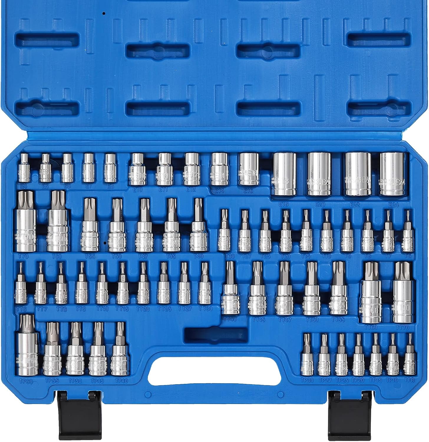 CASOMAN Master Torx Bit Socket and External Torx Socket Set, 60-Piece ...