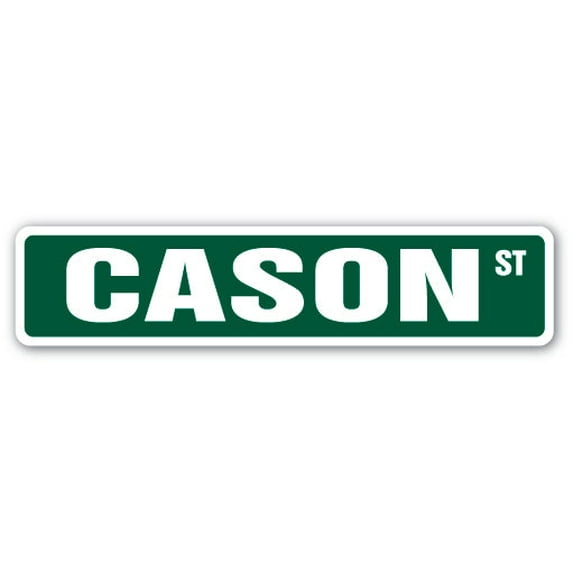 CASON Street Sign Childrens Name Room Sign | Indoor/Outdoor | 24" Wide