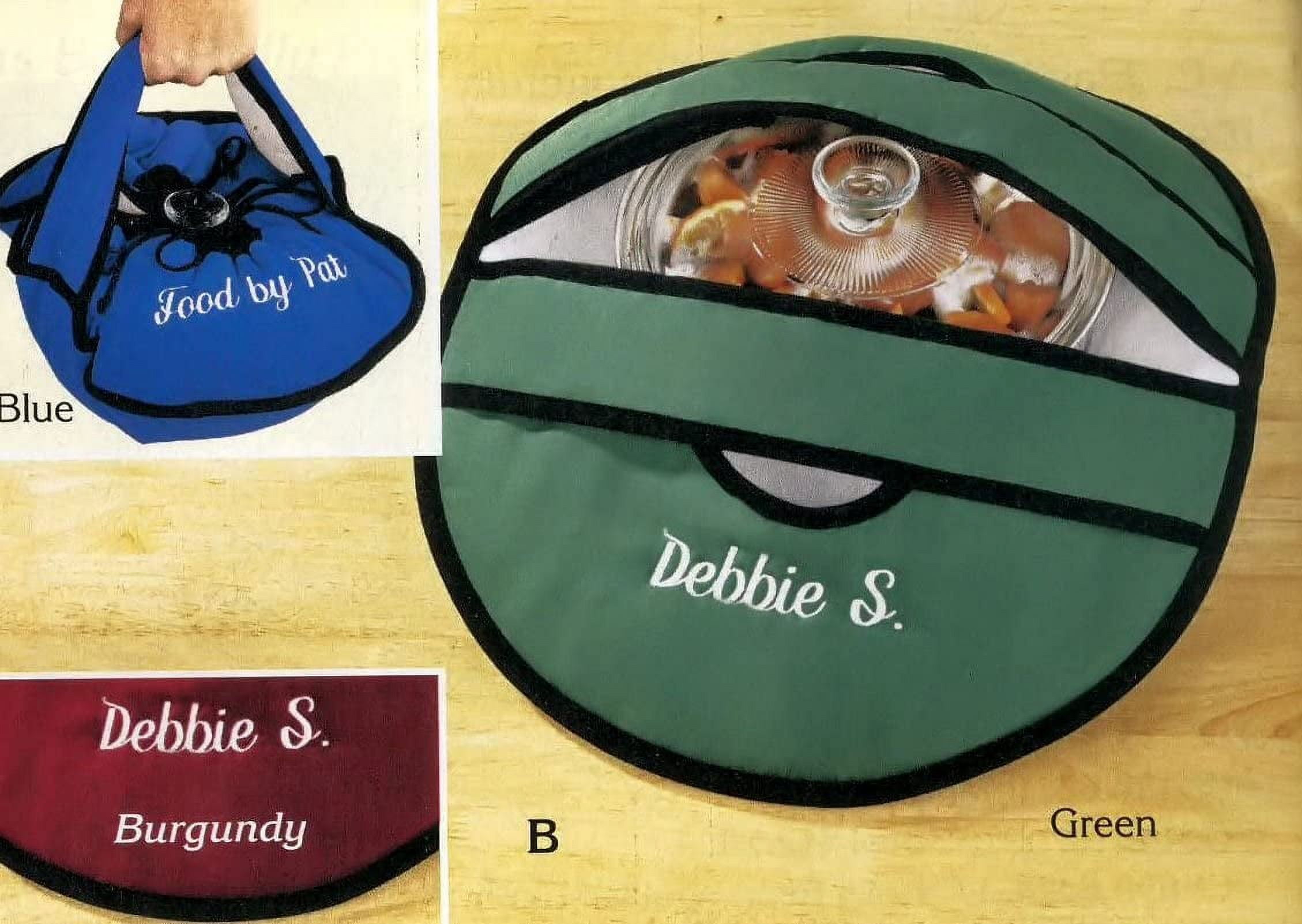 CASSEROLE DISH PIE CARRIER 16.5" ROUND GREEN