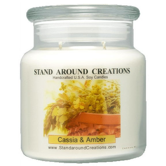 CASSIA & AMBER APOTHECARY 16-OZ. ALL NATURAL SOY CANDLE