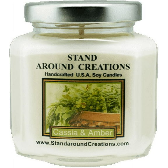 CASSIA & AMBER HEX 6-OZ. ALL NATURAL SOY CANDLE
