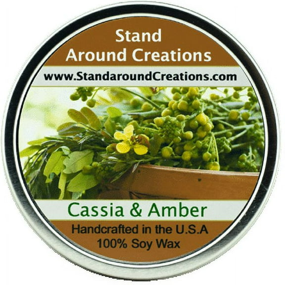 CASSIA & AMBER TIN 16-OZ. ALL NATURAL SOY CANDLE