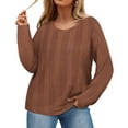 thumbnail image 1 of CASSIE LIZ Womens Plus Size Sweaters 4X Crew Neck Knit Pullover Fall Fashion Khaki Loose Fit Winter Dressy 4XL 24W 26W, 1 of 10