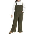 thumbnail image 1 of CASSIE LIZ Jumpsuit for Women Plus Size 5X Green Adjustable Strap Dressy Fall Casual Sleeveless Wide Leg Winter Overalls Outfits Clothes with Pocket 5XL 26W 28W, 1 of 10