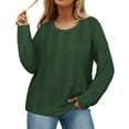 thumbnail image 1 of CASSIE LIZ Womens Plus Size Sweaters 4X Crew Neck Knit Pullover Fall Fashion Green Loose Fit Winter Dressy 4XL 24W 26W, 1 of 10
