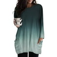 thumbnail image 1 of CASSIE LIZ Plus Size Tops 3X Long Sleeve Womens Shirts Fall Crew Neck Green Gradient Tunics Fashion Loose Fit Tee Winter Blouses Casual Oversized Pullovers with Pocket 3XL 22W 24W, 1 of 6