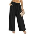 thumbnail image 1 of CASSIE LIZ Pants Plus Size Womens Black Lounge Yoga Pants Knit Palazzo Summer Athletic Pants Casual Workout Wide Leg Pants Fashion Loose Fit Drawstring Exercise Pants with Pocket XL 14W 16W, 1 of 9
