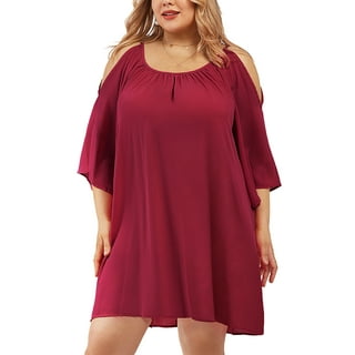 Casual Long Sleeve Pure Color Off Shoulder Plus Size Tops Casual Long Sleeve Pure Color Off Shoulder Plus Size Tops