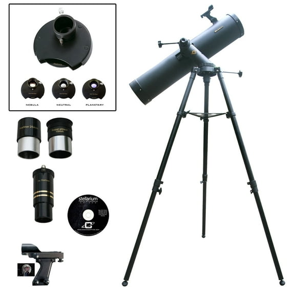 CASSINI 900mm x 135mm Reflector Telescope with Color Filter Wheel