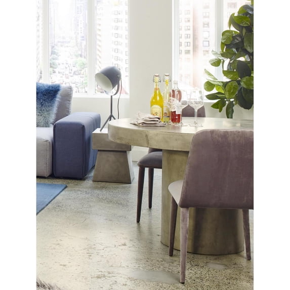Cassius Outdoor Dining Table-Color:Dark Grey,Finish:Water Based Acrylic,Style:Contemporary Modern