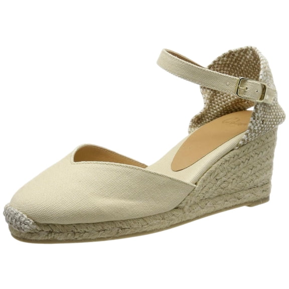 CASTANER Chiarita 60 mm Wedge Espadrille Ivory 20985-203 Women's Size 7.5