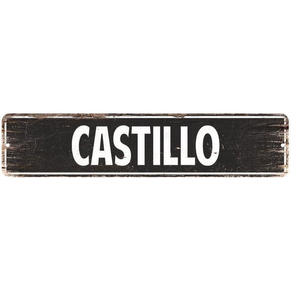 CASTILLO Gift Street Sign Home Decor Chic Gift 4x18 104180003143