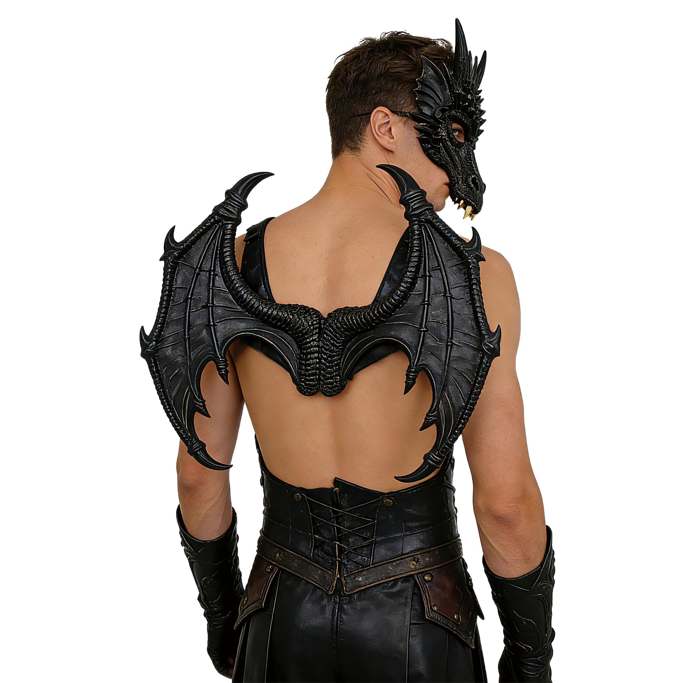 Castle Core Wings Costume Accessory for Adults, Black, Halloween by Way To Celebrate