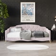 thumbnail image 1 of Castle Place Twin Velvet Upholstered Daybed with Crystal Button Tufting, Light Pink, 1 of 8