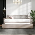 thumbnail image 1 of CASTLE PLACE Solid and Manufacturer Wood Vintage Style Twin Size Daybed with Trundle White, 1 of 10