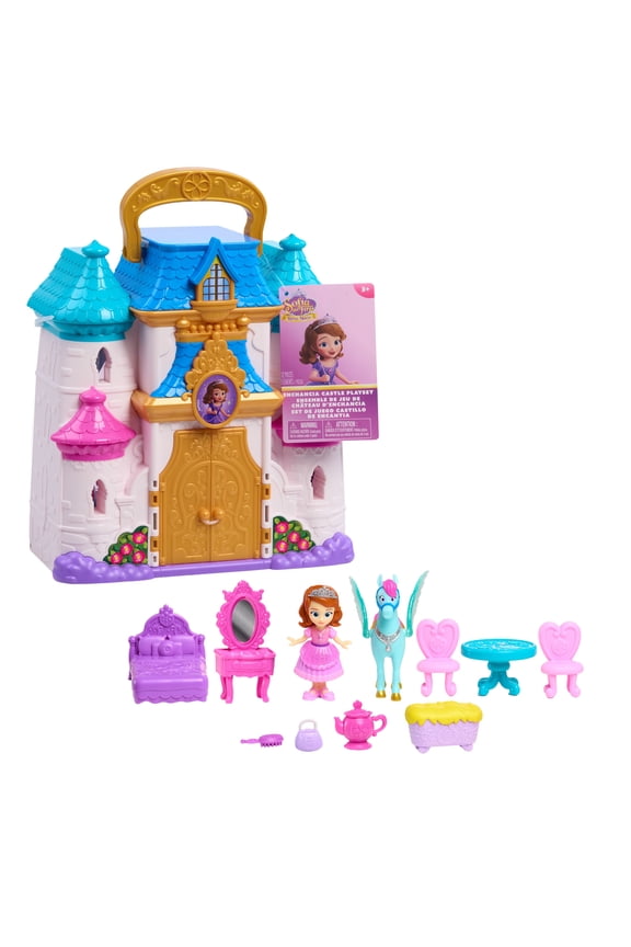 Disney Jr. Sofia the First Enchancia Castle Playset with Figures & Accessories, 12-Piece Kids Playset, Walmart Exclusive for Ages 3 Years and up