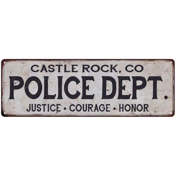 CASTLE ROCK, CO POLICE DEPT. Home Decor Metal Sign Gift 6x18 106180012666