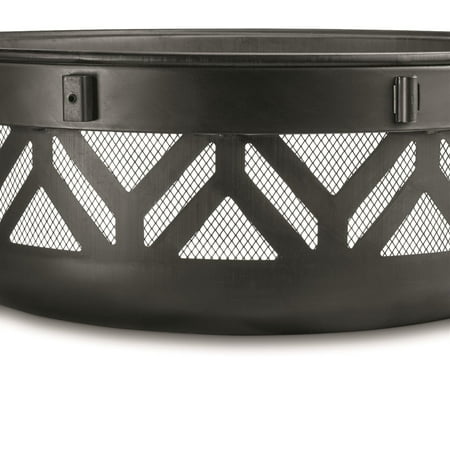 CASTLECREEK 47" Fire Pit with BBQ Grate Geometric