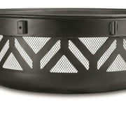 CASTLECREEK 47" Fire Pit with BBQ Grate Geometric