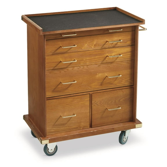 CASTLECREEK Rolling Storage Cabinet Oak