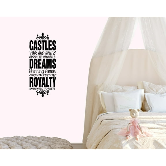 CASTLES DREAMS ROYALTY ~ WALL DECAL, HOME DECOR 13" x 27"