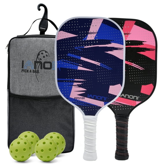 CASTON SPORTS Pickle Ball Racket Set Thermoformed Carbon Fiber Pickleball Paddles Set