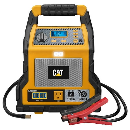 CAT 1200A Jump Starter, 200W Inverter, 120 PSI Compressor, USB Ports, LED Worklight