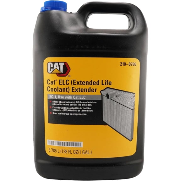 CAT 210-0786 (2100786) ELC Extended Life Coolant Extender  1 Gallon Bottle  Ensures Performance to 12,000 Hours, Contains Bittering Agent