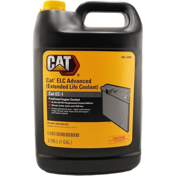 CAT 542-6490 (5426490) Extended Life Coolant Advanced 50/50 Premix (1 Gallon Jug) Contains Bittering Agent