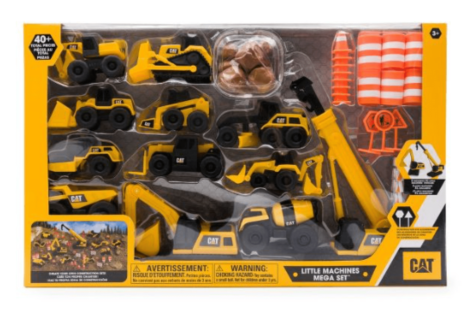 ミニカー CAT Cat Yellow Black Skid Steer Construction Toy Vehicle Toy
