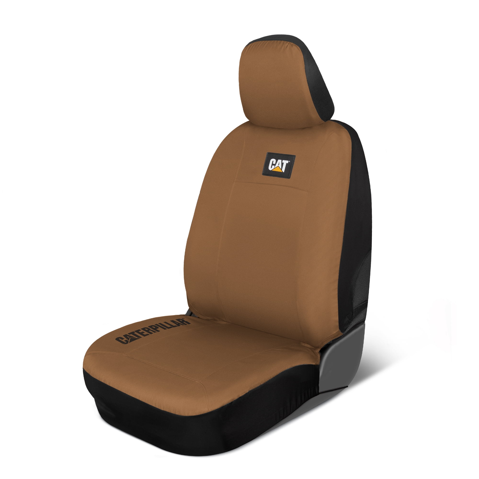 CAT Car Front Seat Cover – 1 pc, Beige Oxford, Heavy Duty Protection, Semi-Universal Fit – Durable Water-Resistant Auto Seat Protector for Truck, SUV, Sedan – Easy Install, Washable, Long-Lasting
