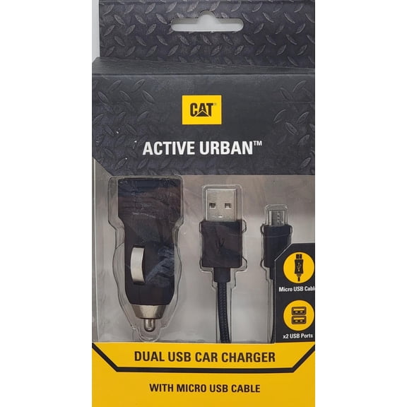 Caterpillar Rugged Dual USB Car Charger Cat Universal Car Charger