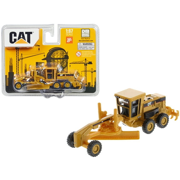 CAT Caterpillar 163H Motor Grader Yellow 1/87 (HO) Diecast Model by Masters