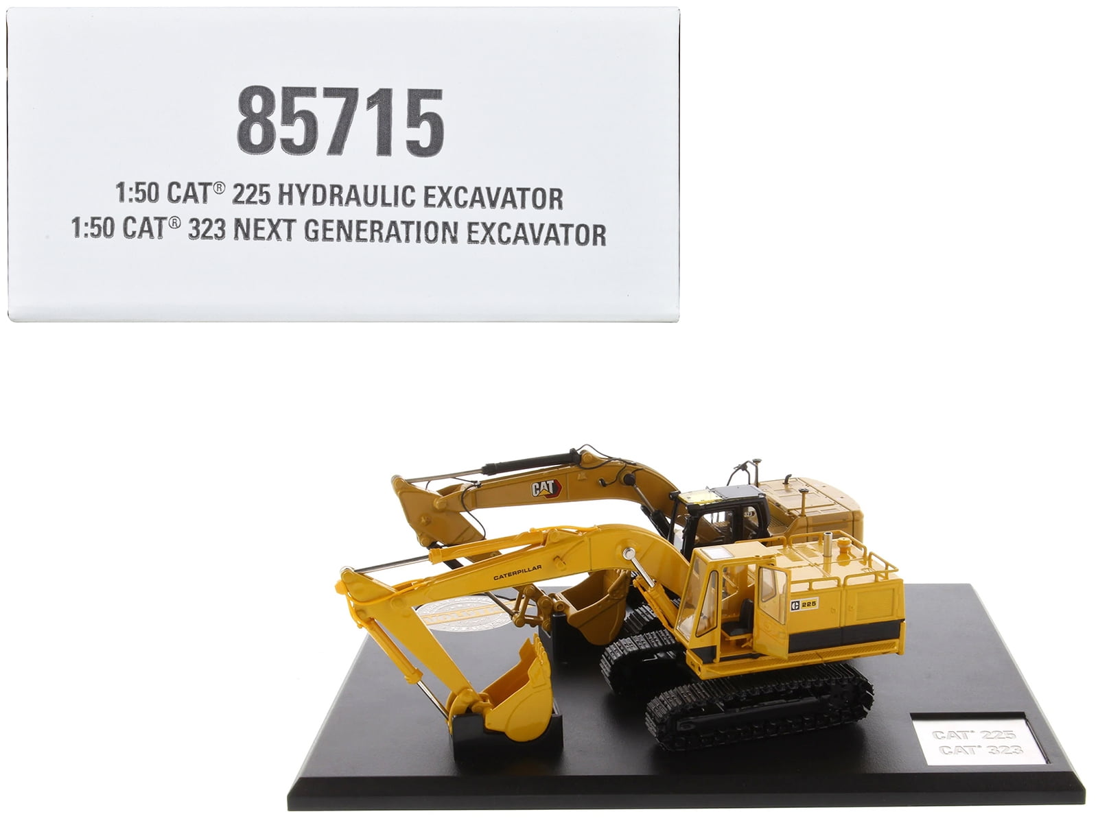 Coffret DIECAST MASTERS – 2 Pelles CATERPILLAR 225 Et 323 – Échelle 1/50 – Métal