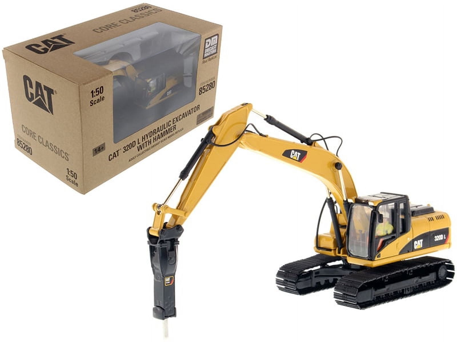 DIECAST MASTER DM85652 CAT 320D L HYDRAULIC EXCAVATOR W/MULTIPLE WORK