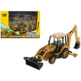thumbnail image 1 of CAT Caterpillar 420 XE Backhoe Loader with Work Tools Yellow 1/64 Diecast Model by Diecast Masters, 1 of 4